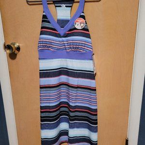 Zeroxposur- Purple, Coral, Black, Aqua Summer Dress, Size- Large